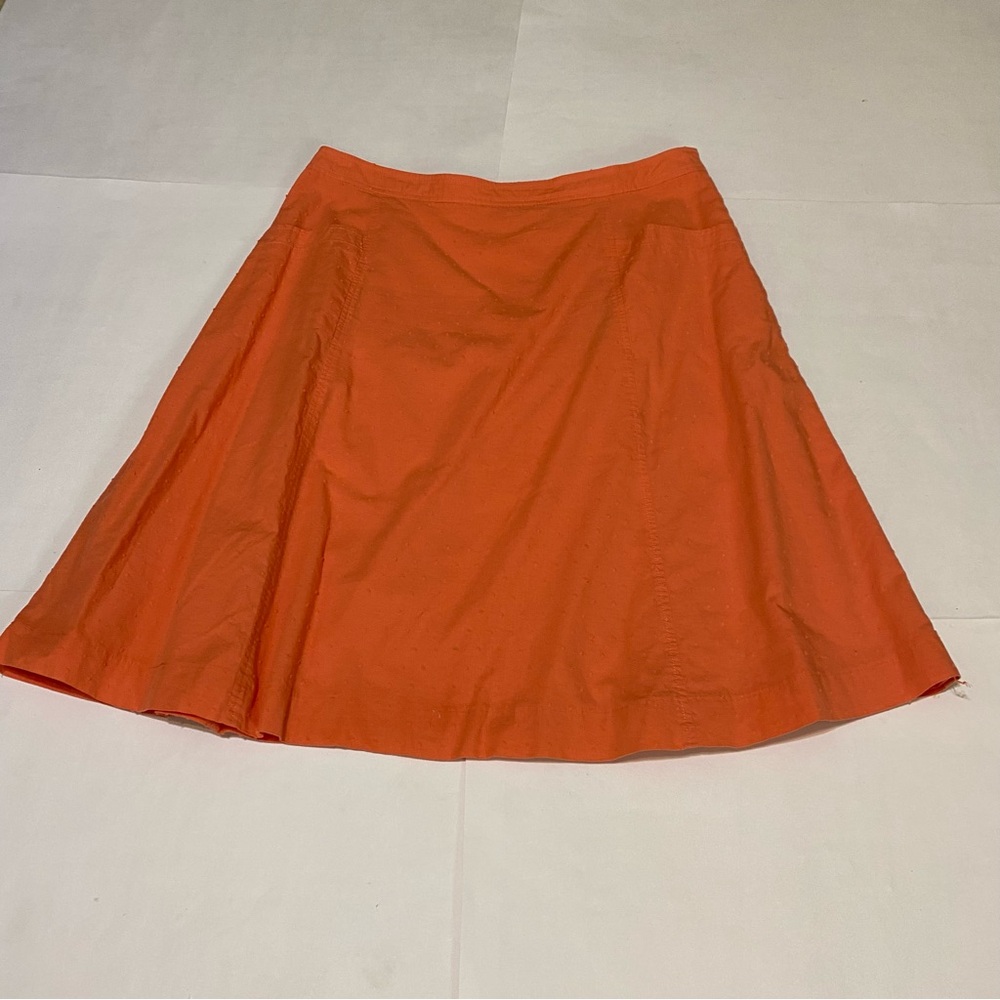 ⭐️Valerie Stevens Vibrant Orange A-Line Skirt